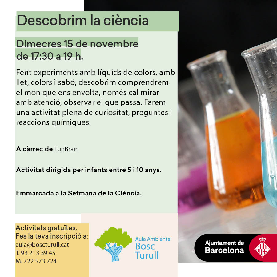 Cartell de l'activitat "Descobrim la ciència"